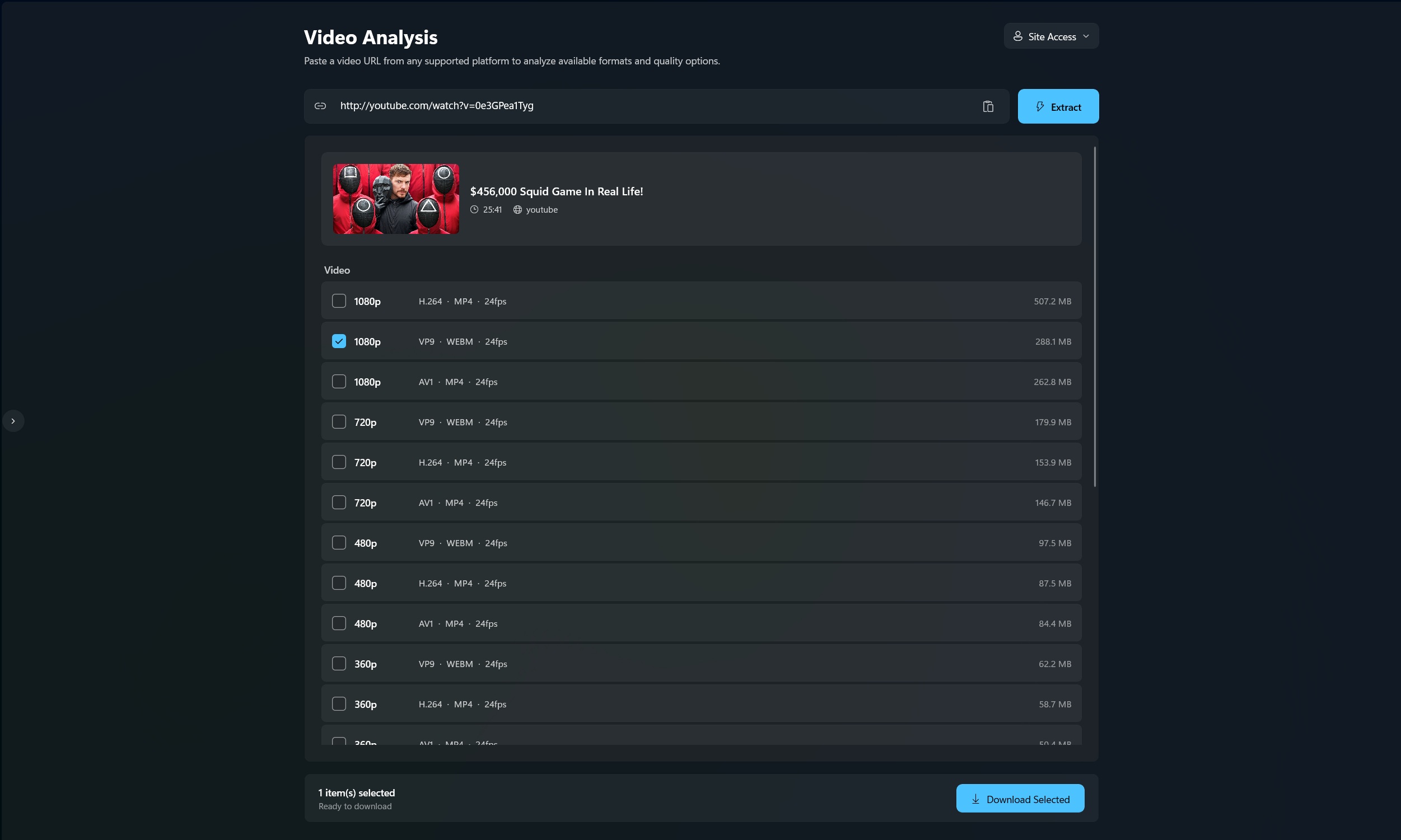 Spark Video Downloader paste URL and one-click download interface