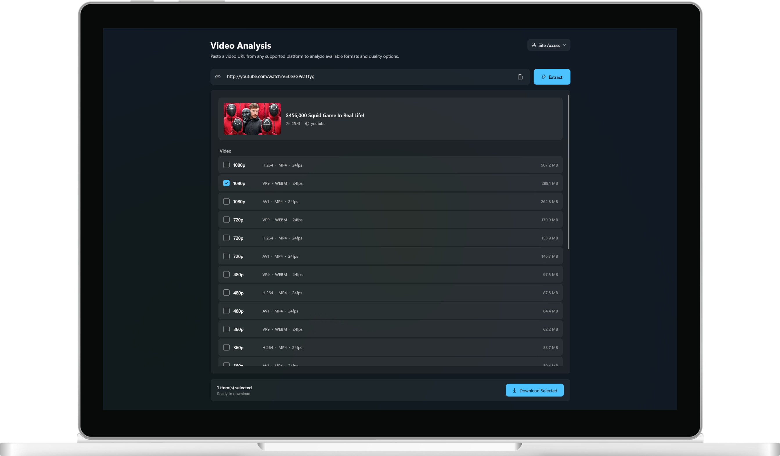 Spark Video Downloader main interface showing video download in progress