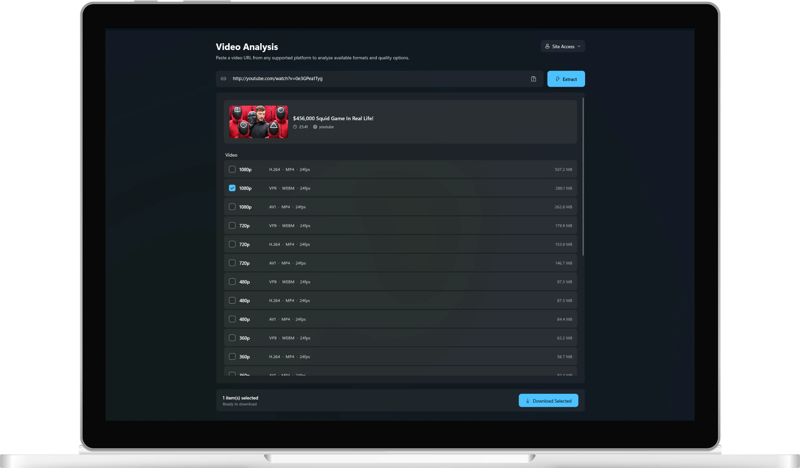 Spark Video Downloader main interface showing video download in progress